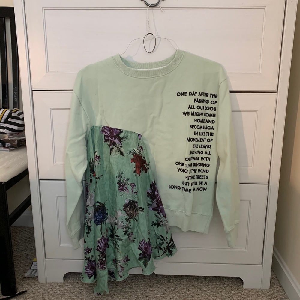 NWOT Each x Other Sweatshirt with silk drape